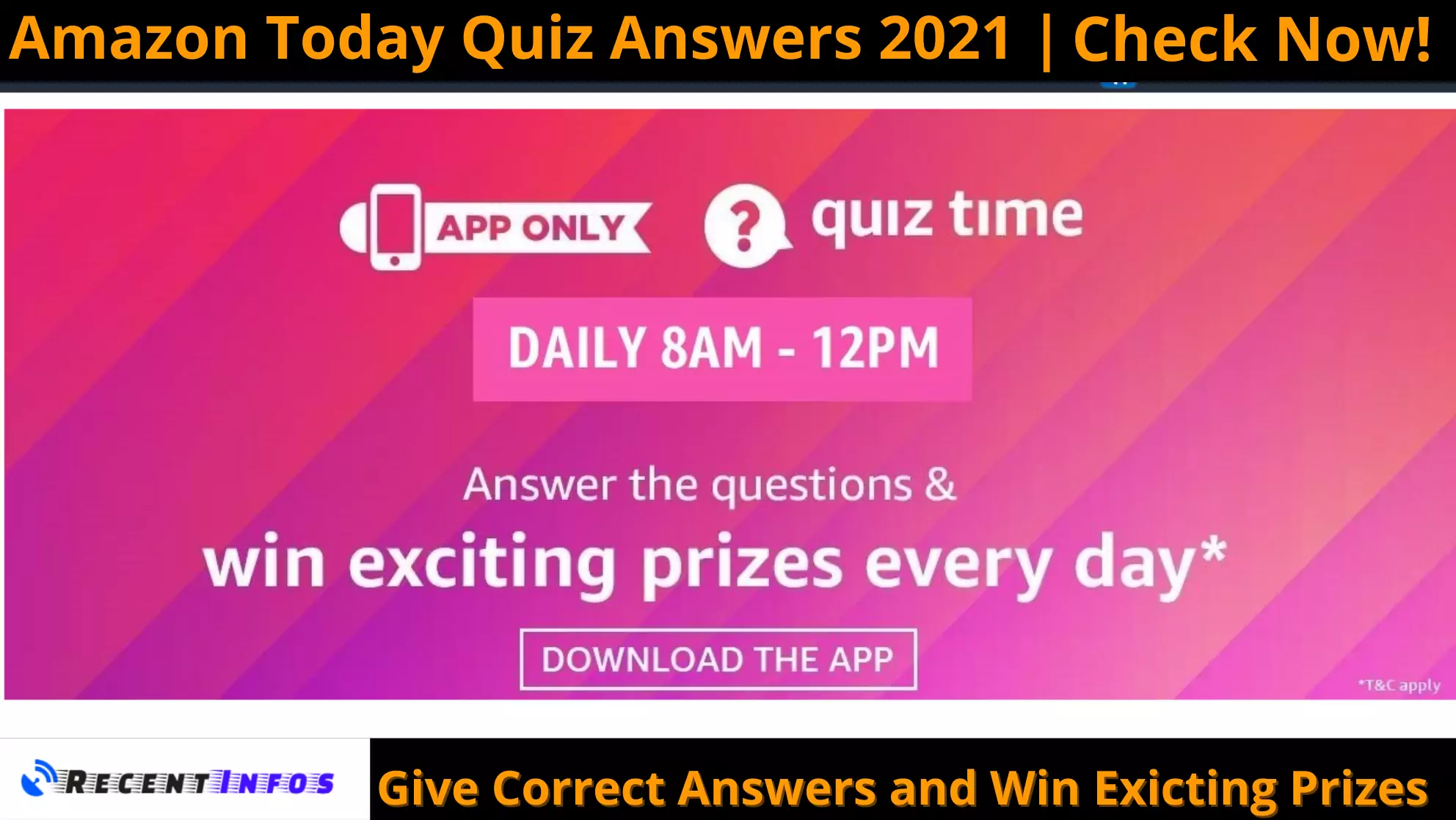 Amazon Today Quiz Answers 2021