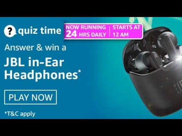 Amazon Quiz 6 April, 2021 Answers JBL In Earphone Headphone Quiz (1)