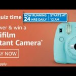 Amazon Quiz 8 April, 2021 Answers Win Amazing FujiFilm Instant Camera