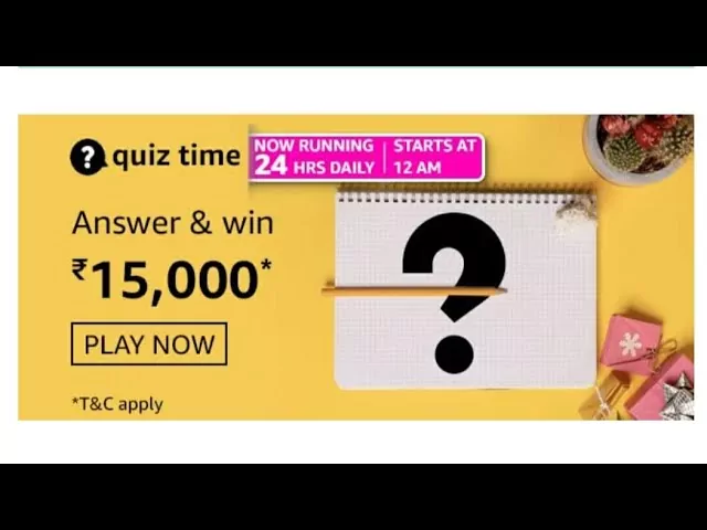 Amazon Quiz 9 April, 2021 Answers - Win Rs 15,000 Pay Balance