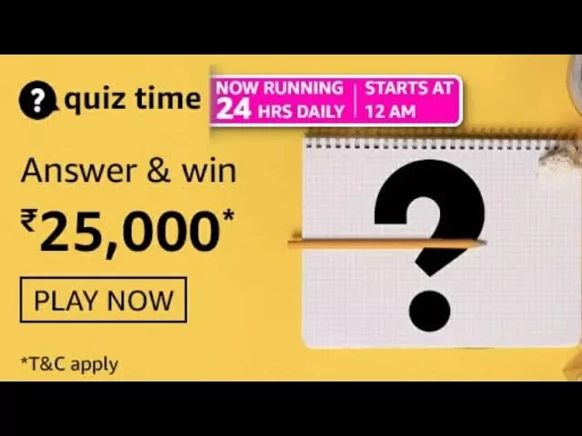 Amazon quiz 3 April, 2021 Answers