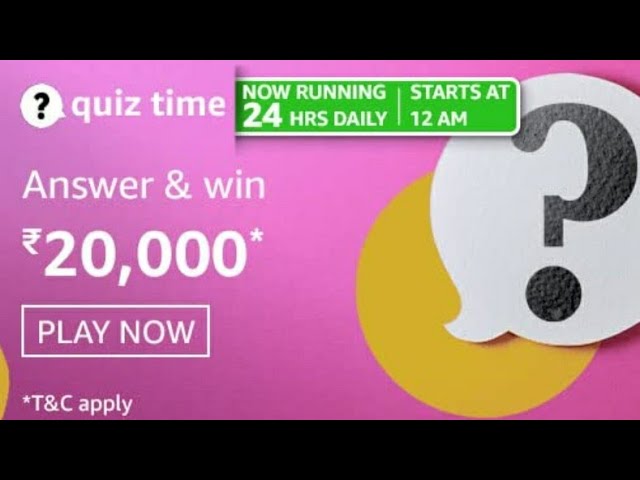 Amazon Quiz 19 April, 2021 Answers: Win 20,000 Pay Balance