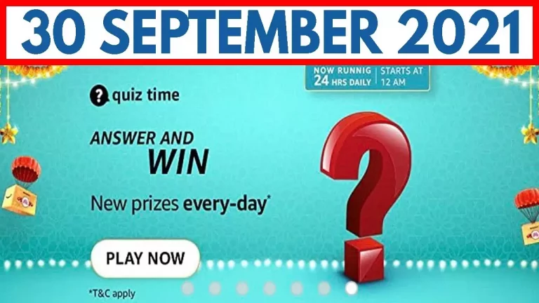amazon quiz 30 september answers