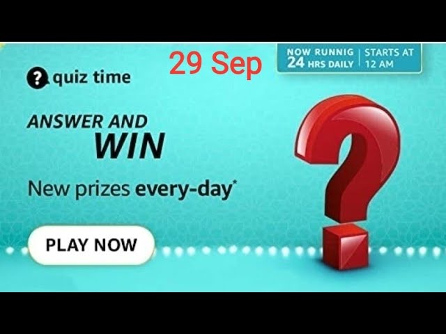 Amazon Quiz answers 29 september 2021