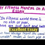 essay writing on - My fitness mantra