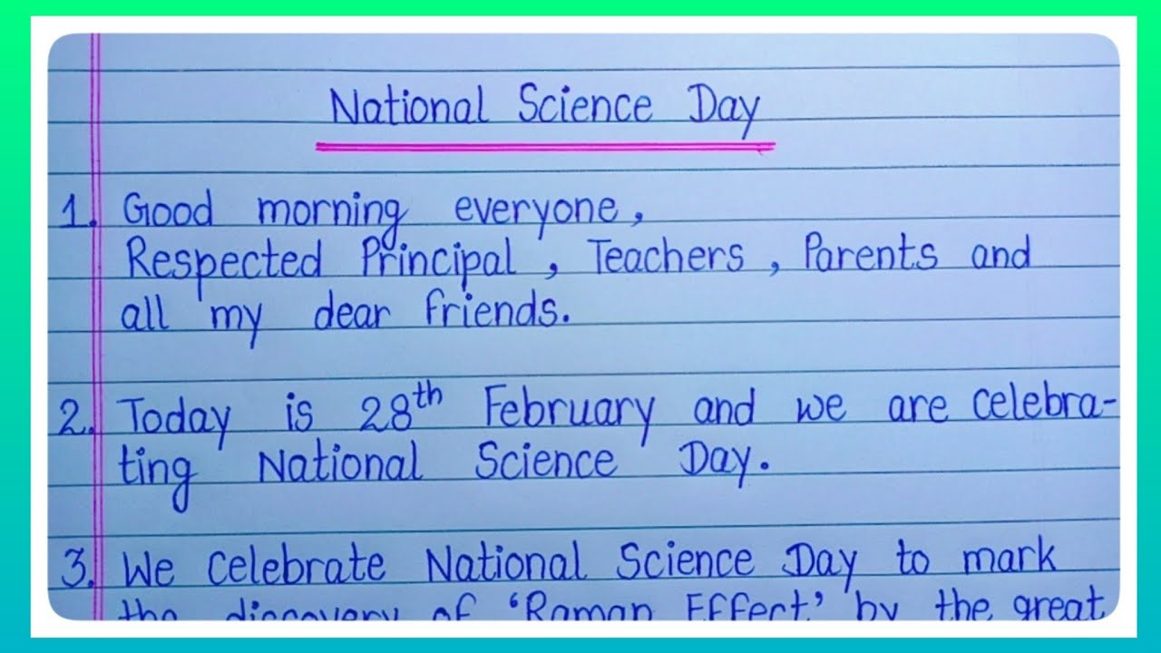Science day speech in english 2022