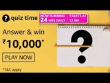 Amazon Quiz 15 April, 2021 Answers: Win 10000 Pay Balance ( 3 Prizes)